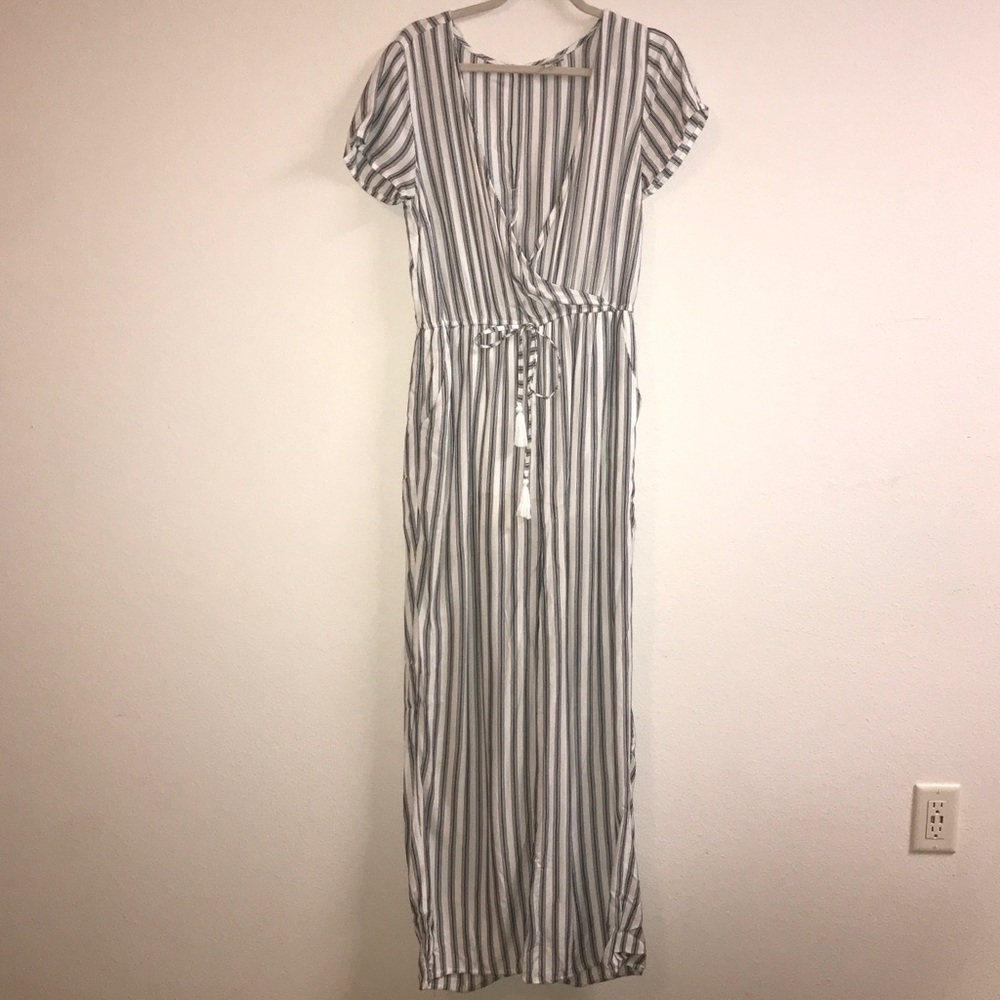 Striped Linen Jumpsuit